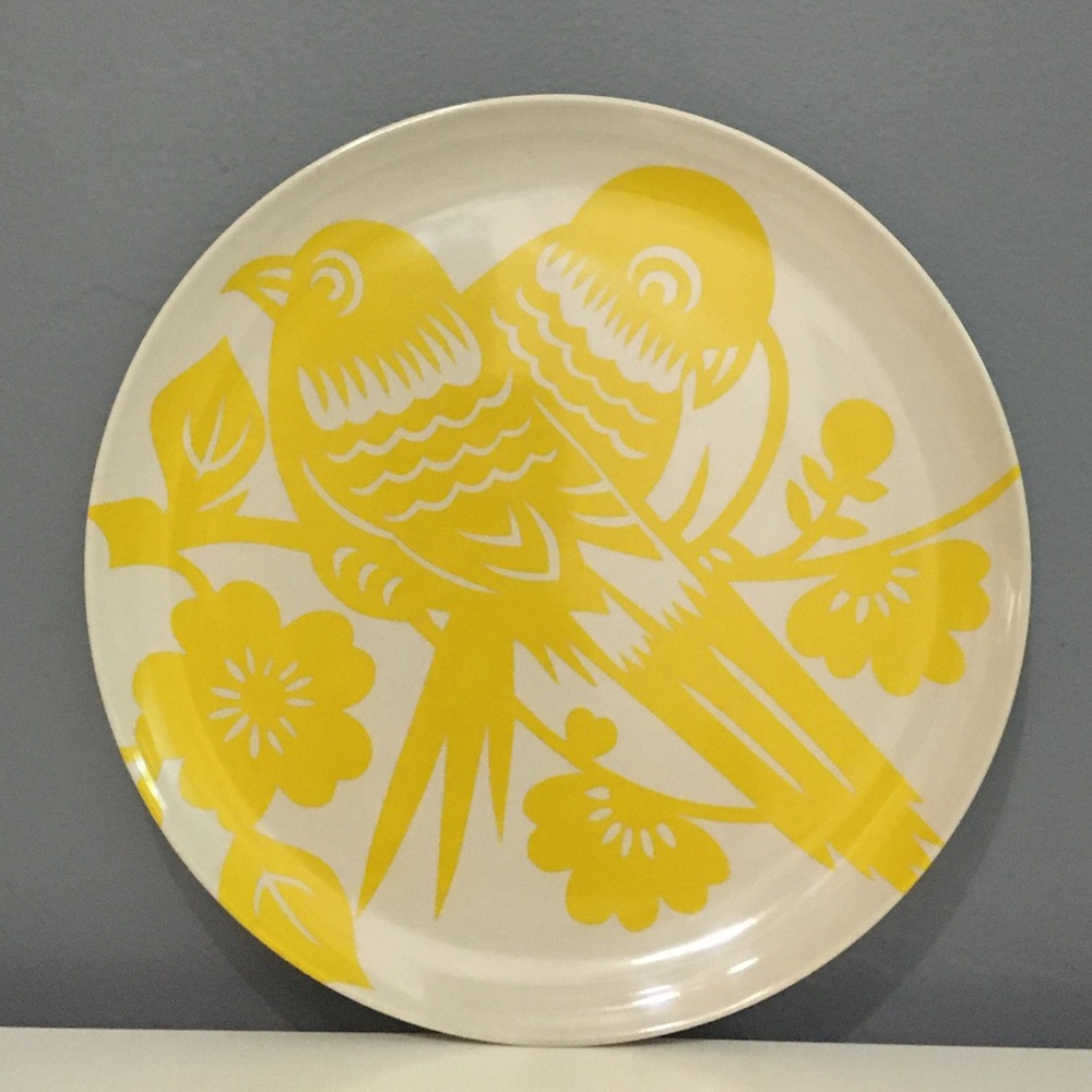 ๐ฆ THOMAS PAUL Aviary Melamine Dinner Plates, set of 4 โ VGUC - Picture 3 of 9